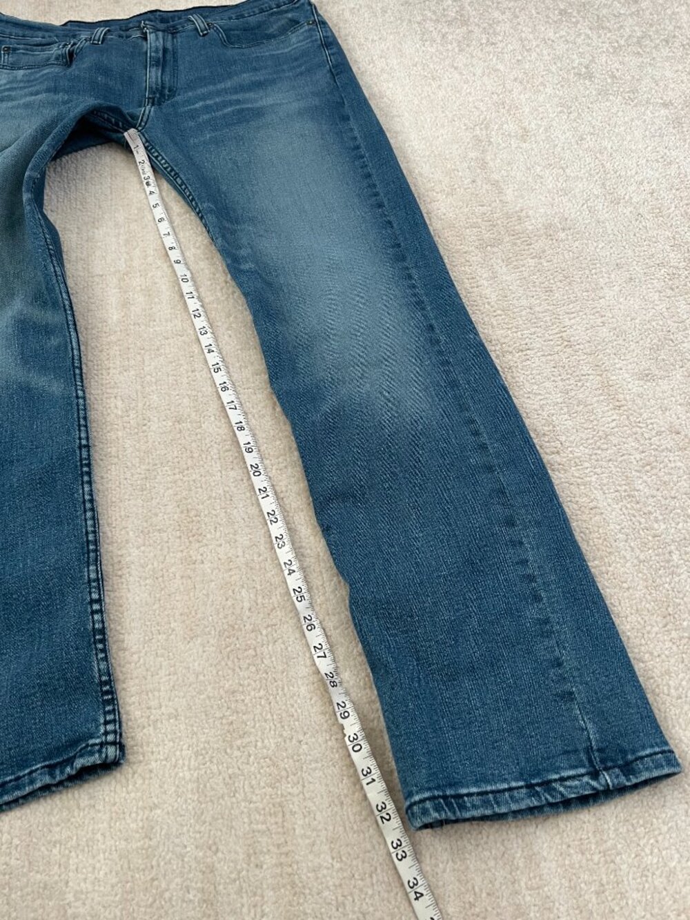Levi’s 514 Straight Fit Blue Jeans 34 - Picture 4 of 10